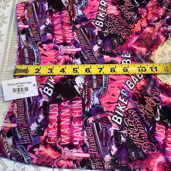 Luv21 Leggings Women’s Regular Size 2-10 Yoga High Waisted Biker Babe Pattern - Picture 6 of 7